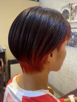 クオリア(Quaria)&nbsp;ハンサムショート×インナーカラーオレンジ