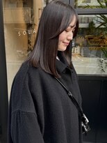 ソラス(SOLAS)&nbsp;黒髪/ミディアムヘア/ボブ/ヘアスタイル/アッシュグレー