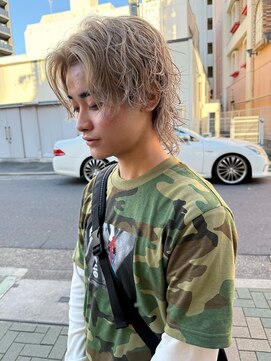 chica men's グレージュカラー/ホワイトベージュ/メンズウルフ