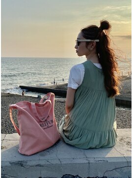 エコモ ヘアー(E Komo hair) おだんごゆる巻きSeaStyle