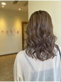 バレイヤージュ×ミルクティーベージュ