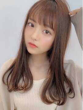 シルクレイ 吉祥寺店(Silk-lei) 大人かわいいフェザーバング小顔テラコッタベージュ30代吉祥寺