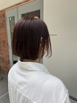 ムーン(moon) #ミディアムヘア #ショコラベージュ #ボブルフ #ベビーバング