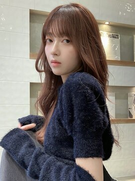 フォンズ(FONS) まろピンクベージュ*韓国ヘア くびれヘア 顔まわりカット 艶髪