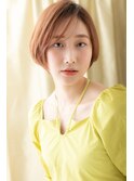 外国人風デザインカラーステップボーンカットY川口10代20代30代