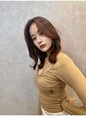 簡単スタイリングヘアセンターパートゆるふわロングハイレイヤー