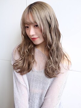 アイビー 吉祥寺(aivee) 波巻きエアリーロングレイヤー×ミルクティーベージュ