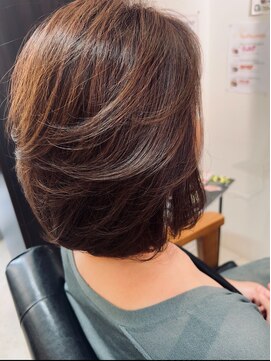 ソーホープレミアム(SOHOpremium) ボブ×マロンブラウン×白髪染め@30代@40代@50代@60代