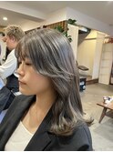オリーブグレージュ*グレージュ透明感ダブルカラーケアブリーチ