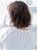 ■グレージュアッシュエアリーボブパーマ509-3上尾20代30代40代