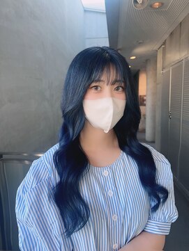 ガルボヘアー 名古屋栄店(garbo hair) #プルエクステ#エクステ#ブルーブラック#ブルー#10代#20代
