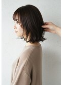 30代40代50代外ハネミディアムレイヤーフェイスレイヤー髪質改善