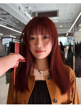 ノラ ヘアーサロン(NORA HAIR SALON) ブリーチなしピンクとオレンジブラウン