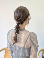 ヘアー アイス 御器所本店(HAIR ICI)&nbsp;ヘアアレンジ/お呼ばれヘア/結婚式ヘア/編みおろし/20代