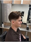 スパイキーショートブルーブラックメンズヘアスタイル