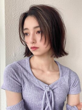アフロート エル 錦糸町(AFLOAT L) 20代フェイスレイヤーくびれボブ結べるボブ外ハネボブ