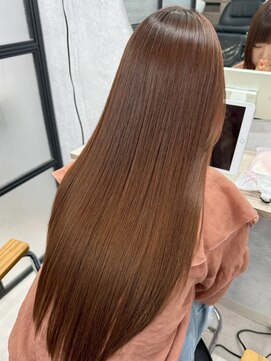 ハーシーバイアポロ 相模大野(HERSHE by apollo) x髪質改善/ホワイトグレージュ/レイヤーカット/チェリーブラウン