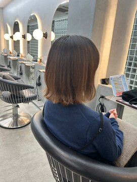 ロンドポレール 北千住(Lond polaire) グランマッシュ/細めハイライト/ショート/白髪ぼかし/前髪