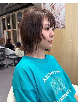 トレ バイ ソイ 大阪梅田(tre by soi) 切りっぱなしBob×顔まわりレイヤー♪