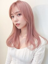 COVER HAIR ACADEMY 北浦和【カバーヘア アカデミー】北浦和西口店【4/6 OPEN(予定)】&nbsp;大人ガーリーミルクティーピンク艶ストレートp110代20代30代