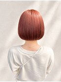◯ オレンジブラウン×ボブ