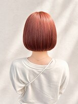 フェイスフレームデザイン(face frame design) ◯ オレンジブラウン×ボブ
