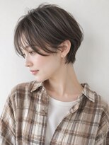 ウィールール 札幌店(WE RULE)&nbsp;レイヤーショートボブ小顔外ハネスタイルグレージュ