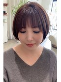 【 I. 】30代40代の女性におすすめ前下がりショートボブ 川口