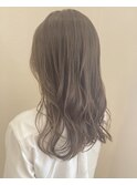 グレージュ_マロンベージュ Aラインボブ かきあげ