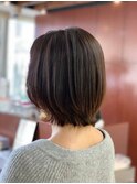ショートカット/グラデーション/ショートベージュブラウン/30代
