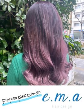 エマヘアデザイン(e.m.a Hair design) パープルカラー