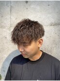 束感刈り上げビジネス七三ツーブロックアップバング１１３９