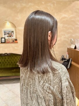 ビュートリアム265(BEAUTRIUM 265) ミディアムボブ/縮毛矯正/銀座/オリーブベージュ/ロブ/外はね