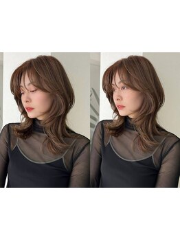 自然な仕上がりで白髪をカバー、大人女性に大人気◎色味を感じながら暗め～明るめまで楽しめます！[心斎橋]