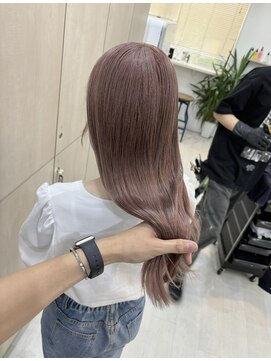 アイズ 横浜(IS) ピンクミルクティー/横浜美容室/ピンクカラー