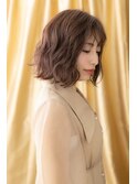 □ウェーブパーマ切りっぱなし外ハネボブ403-2★越谷20代30代!