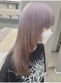 ホワイトパープル/ルーツカラー/レイヤーカット/ケアブリーチ