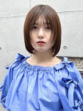 バートランド 白楽(Bertland) 島田/姫カットレイヤー マロンベージュ 顔まわり レイヤーボブ