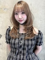 ボタン 熊本(VOTAN)&nbsp;ハッシュカット/レイヤーカット/韓国ヘア/ミルクティーベージュ