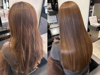 アディクト ヘアメイク(ADDICT Hair Make)の写真/毛先まで潤う極上の仕上がり☆髪質改善特化サロンが厳選した業界最高級の薬剤と技術で自分史上最高の美髪に