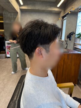 タメ(tame-) サーフカール/フェザーパーマ/ブルーブラック【都賀/メンズ】