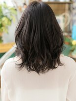 カバーヘア イヴ 戸頭店(COVER HAIR EVE)&nbsp;★黒髪チャコールグレー波巻きゆるふわミディアム20代30代★1