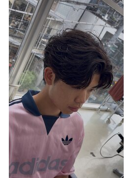 フィフスパーク(fifth PARK) 渋谷men'sフェザーパーマ微分けfifthセンターパートメンズパーマ