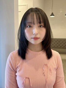 ラヴィズム 長岡店(LUVISM) 韓国/顔周りレイヤー/ダブルカラー/ベージュ/前髪新潟長岡宮関◆