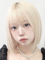 ルネラトーキョー(RUNERA TOKYO) ホワイトカラーハイトーンケアブリーチボブカット