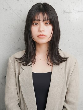 ニューヨークニューヨーク マザーズ イオン大日店(NYNY Mothers) 韓国風xシースルーバングxセミロングxレイヤー