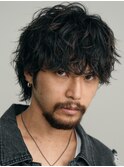 渋谷メンズパーマフェザーパーマシャドウパーマセンターパート