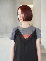 キーダ(KEEDA)&nbsp;透明感ダークレッド/ショートボブストレート