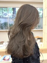 パークレーン アイス イヴェン(park lane ICI yeven) ブリーチなしダブルカラーヘーゼルベージュオリーブレイヤー夏
