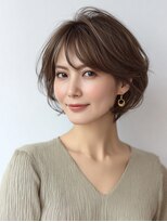 Heart's美人設計と白髪ぼかし専門店 青山表参道店 脱白髪染め/ショートヘア【ハーツ】&nbsp;白髪ぼかし脱白髪染め似合わせショートボブ40代50代60代